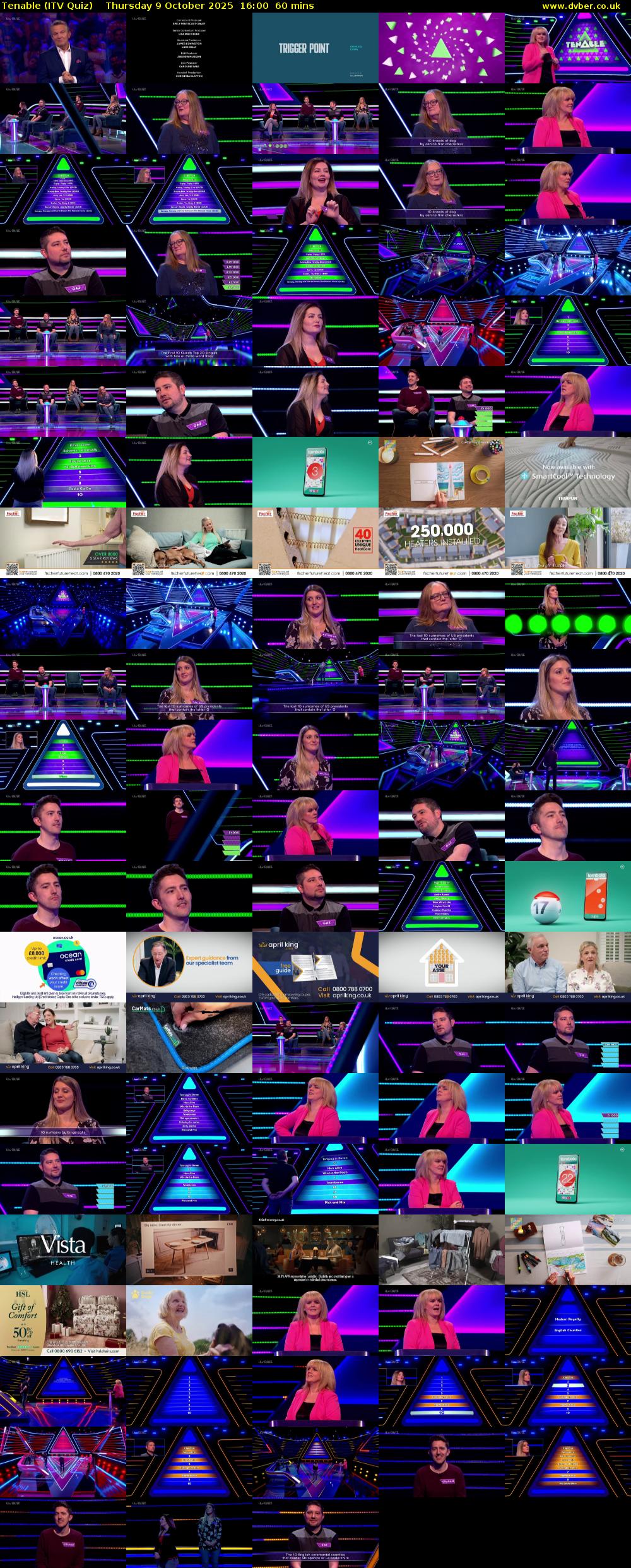 Tenable (ITV Quiz) Thursday 9 October 2025 16:00 - 17:00