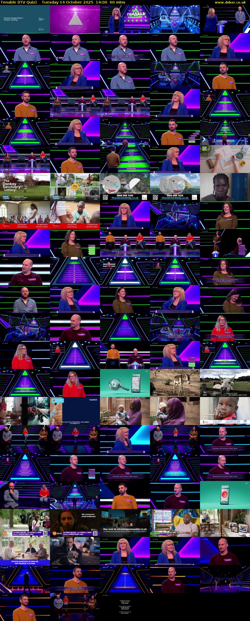 Tenable (ITV Quiz) Tuesday 14 October 2025 14:00 - 15:00