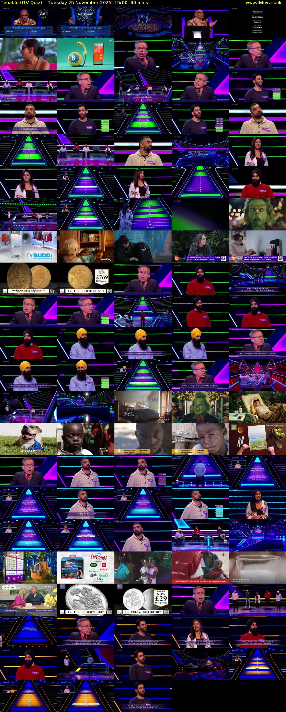Tenable (ITV Quiz) Tuesday 25 November 2025 15:00 - 16:00