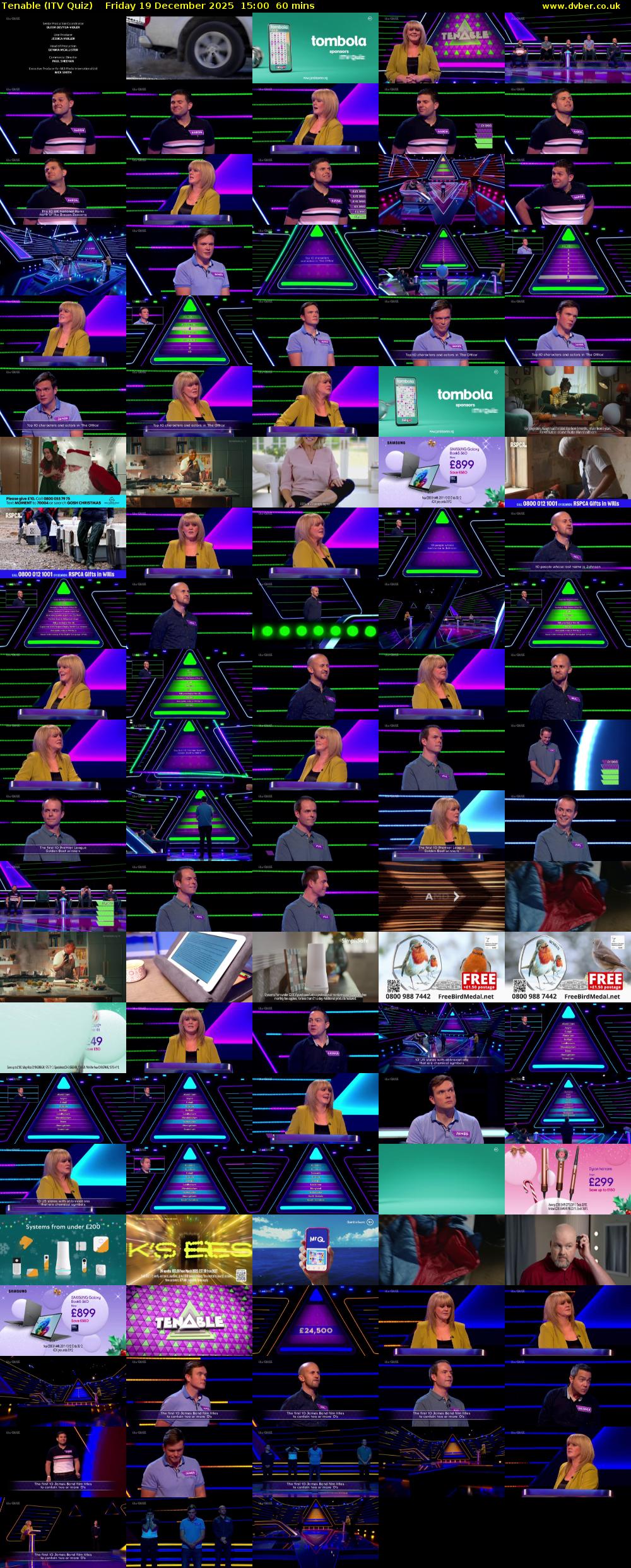 Tenable (ITV Quiz) Friday 19 December 2025 15:00 - 16:00