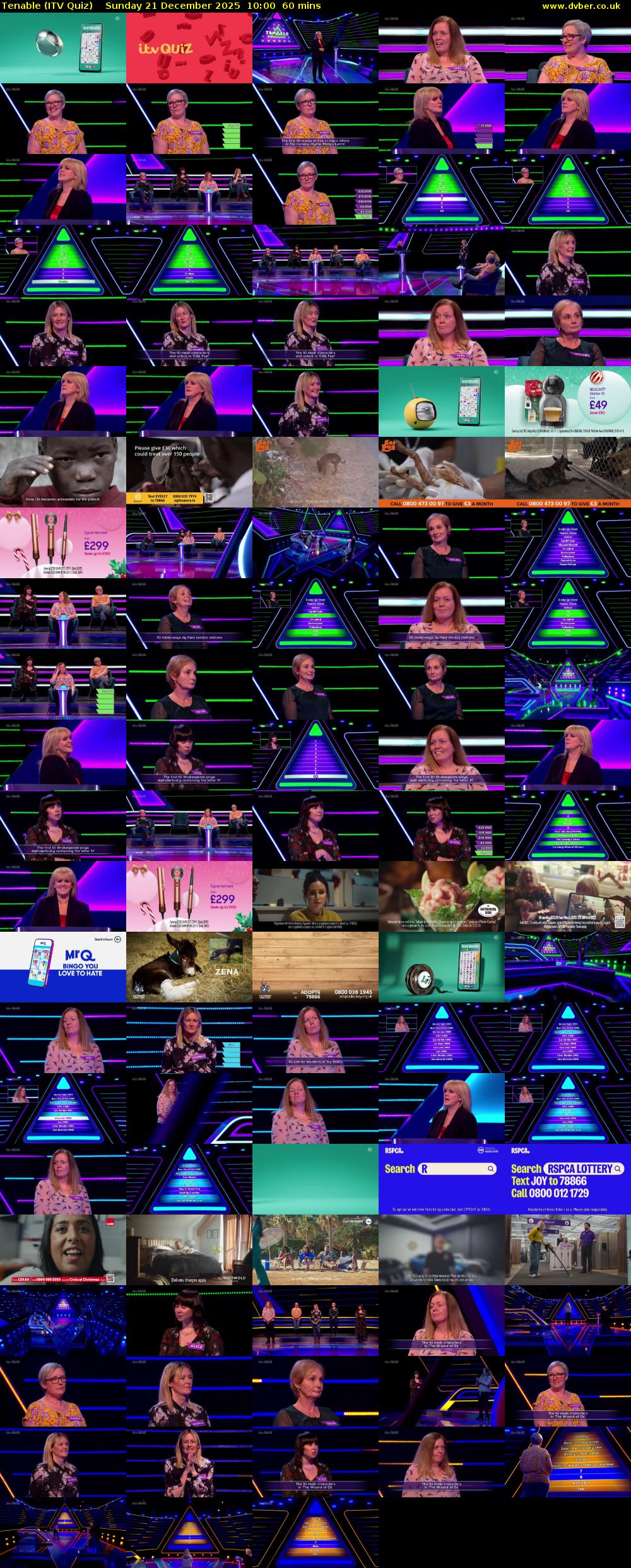 Tenable (ITV Quiz) Sunday 21 December 2025 10:00 - 11:00