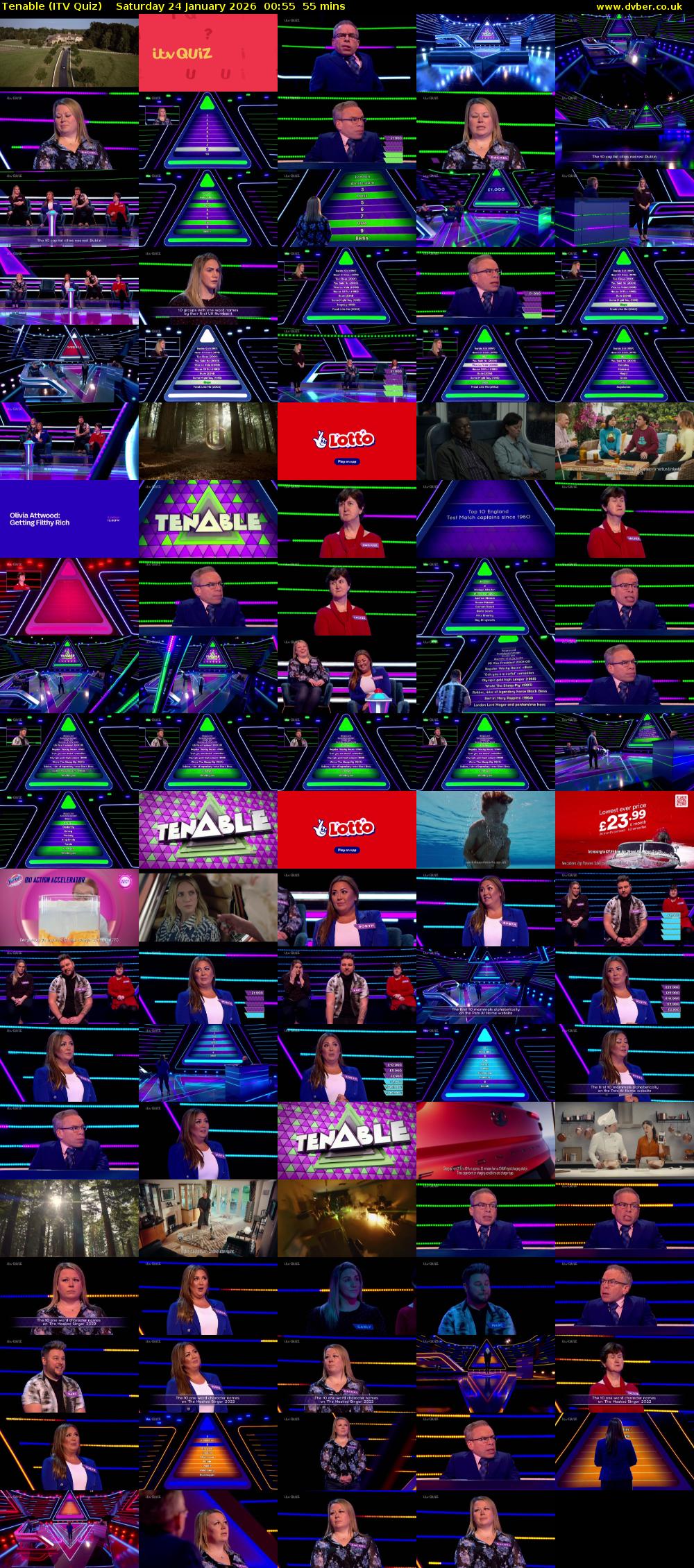 Tenable (ITV Quiz) Saturday 24 January 2026 00:55 - 01:50