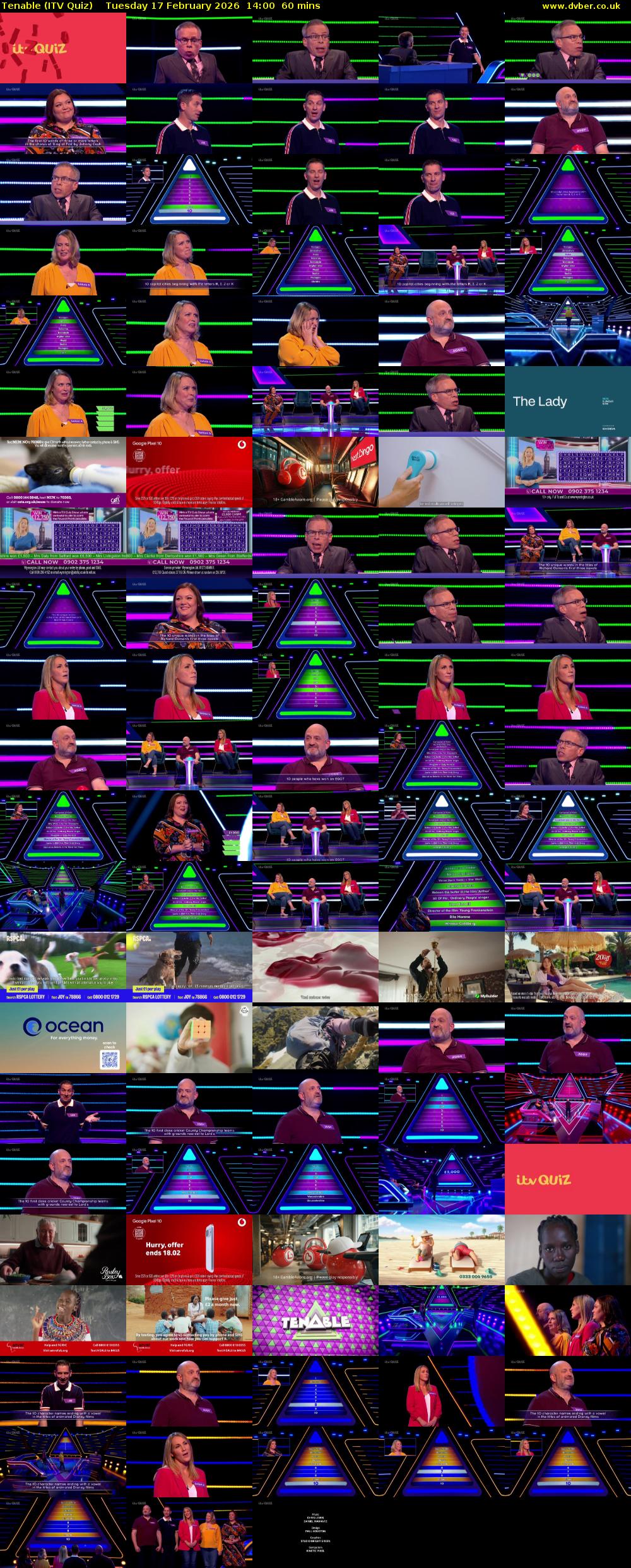 Tenable (ITV Quiz) Tuesday 17 February 2026 14:00 - 15:00