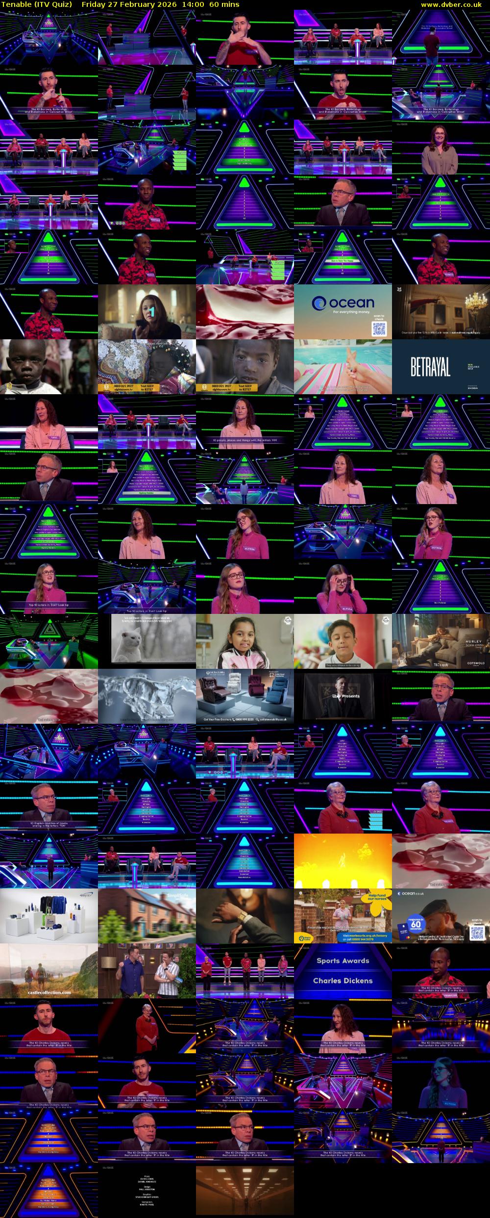 Tenable (ITV Quiz) Friday 27 February 2026 14:00 - 15:00