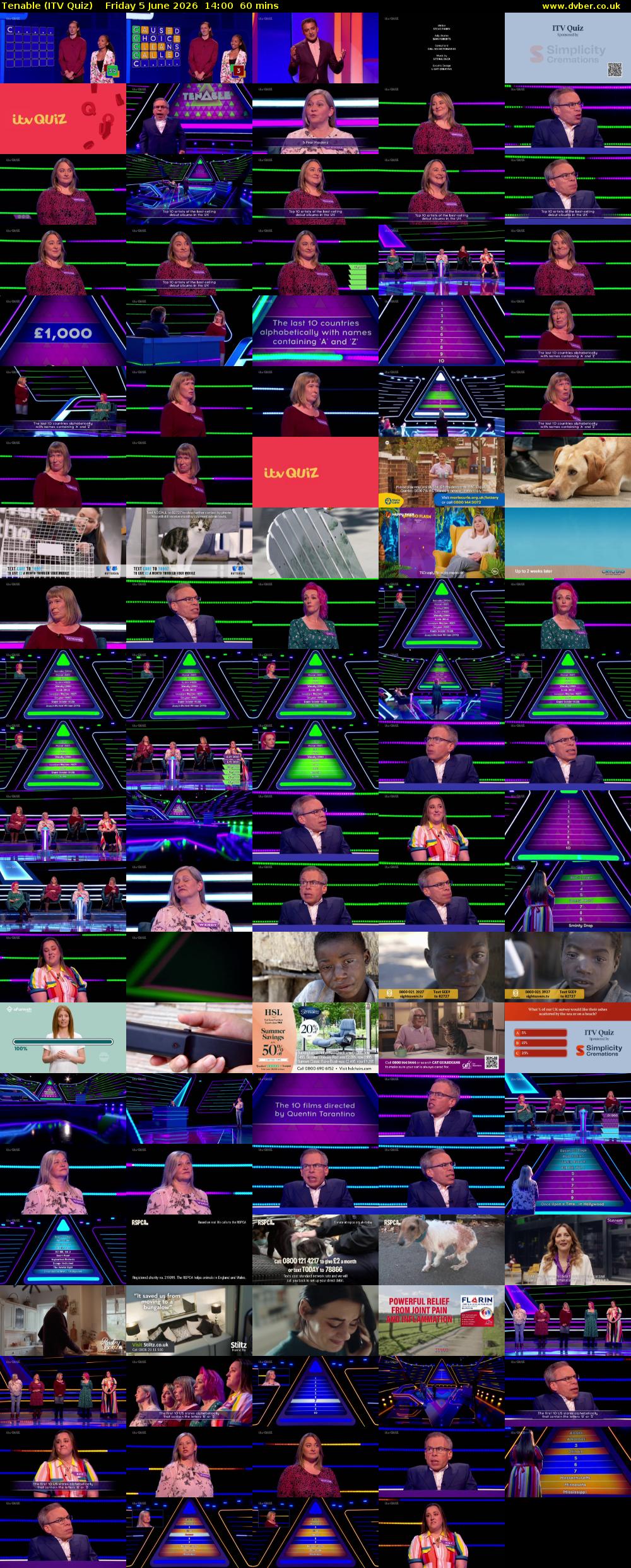 Tenable (ITV Quiz) Friday 5 June 2026 14:00 - 15:00