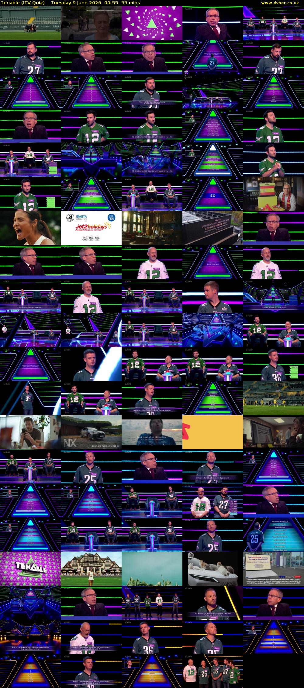 Tenable (ITV Quiz) Tuesday 9 June 2026 00:55 - 01:50