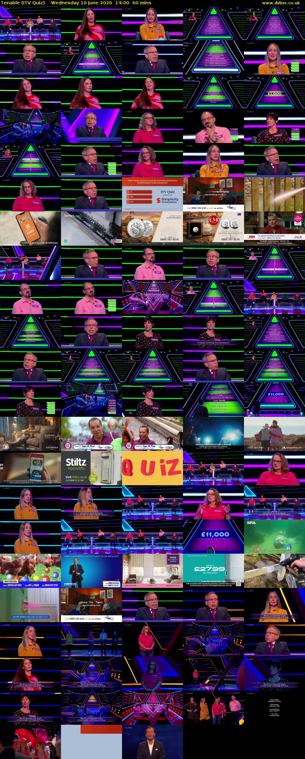 Tenable (ITV Quiz) Wednesday 10 June 2026 14:00 - 15:00