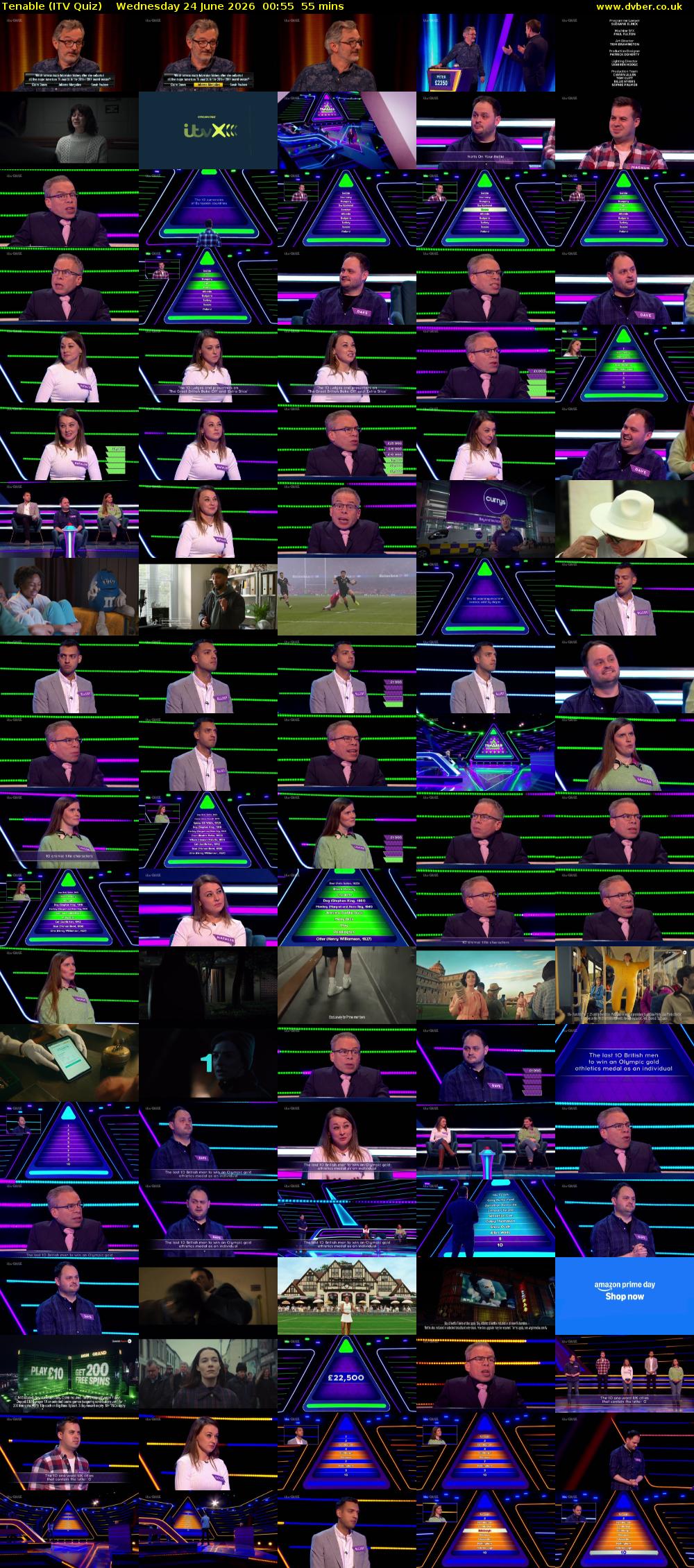 Tenable (ITV Quiz) Wednesday 24 June 2026 00:55 - 01:50