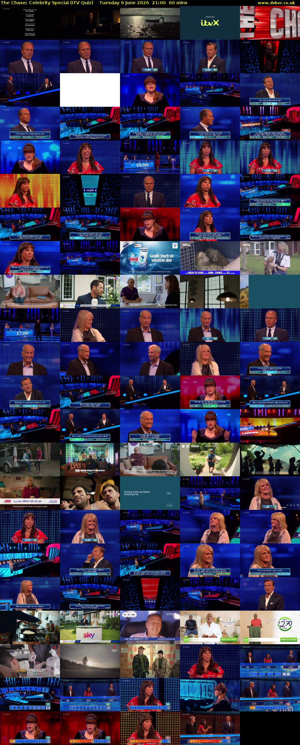 The Chase: Celebrity Special (ITV Quiz) Tuesday 9 June 2026 21:00 - 22:00