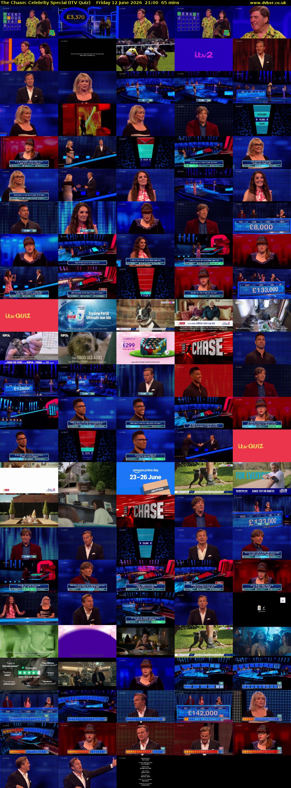 The Chase: Celebrity Special (ITV Quiz) Friday 12 June 2026 21:00 - 22:05