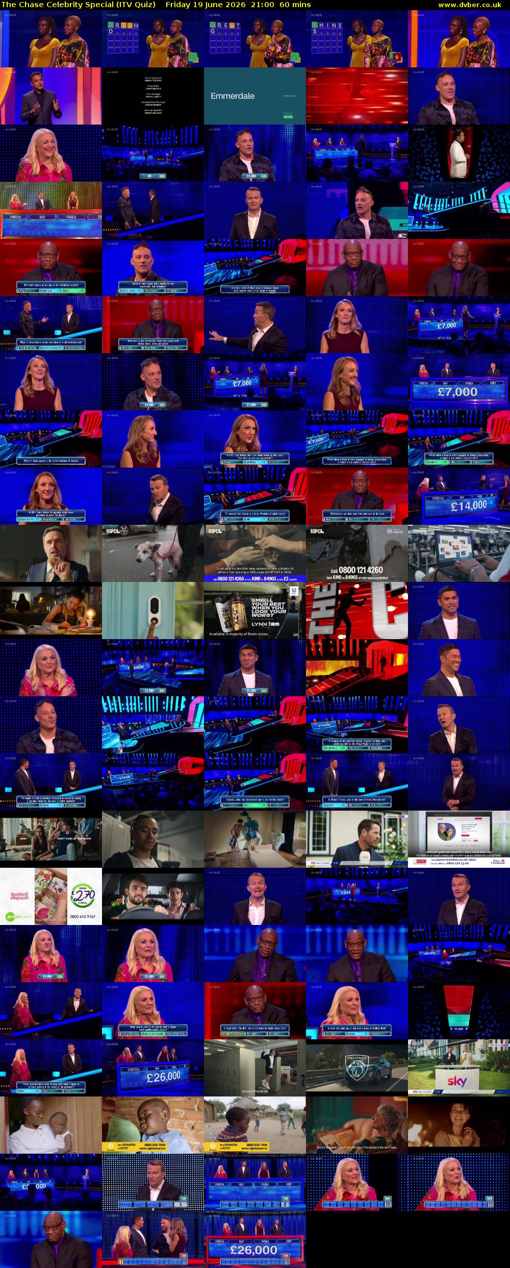 The Chase Celebrity Special (ITV Quiz) Friday 19 June 2026 21:00 - 22:00