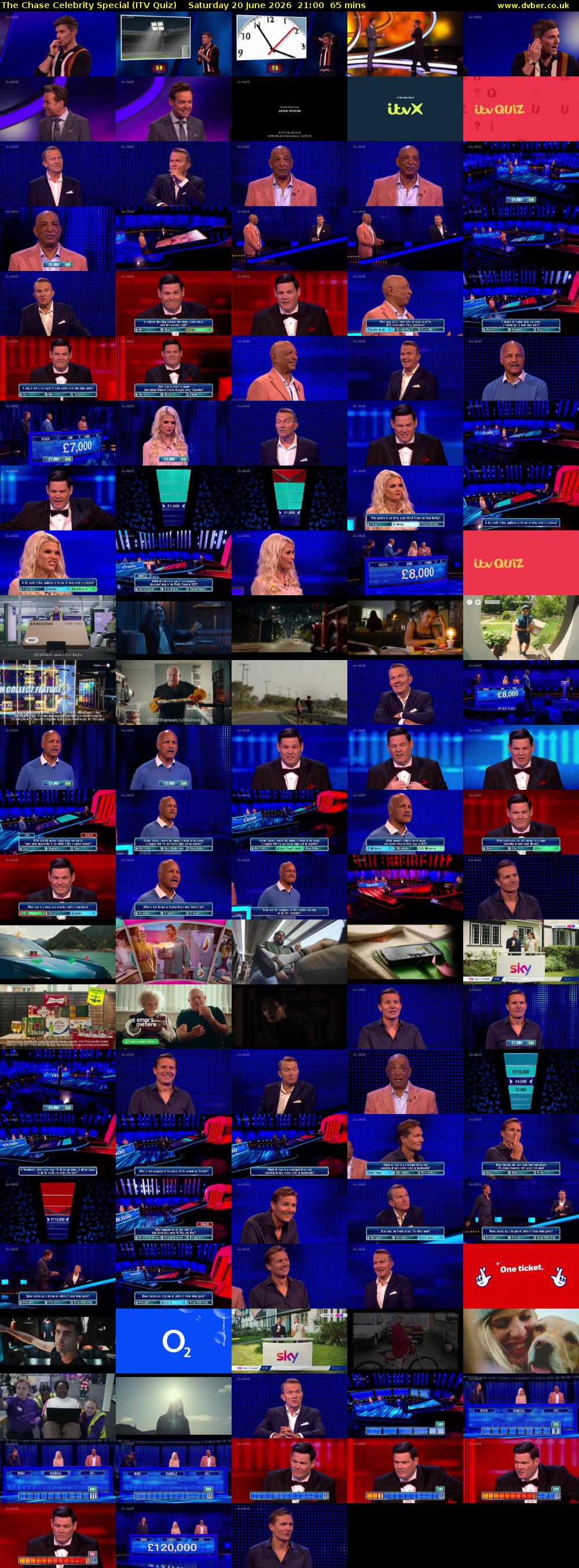 The Chase Celebrity Special (ITV Quiz) Saturday 20 June 2026 21:00 - 22:05