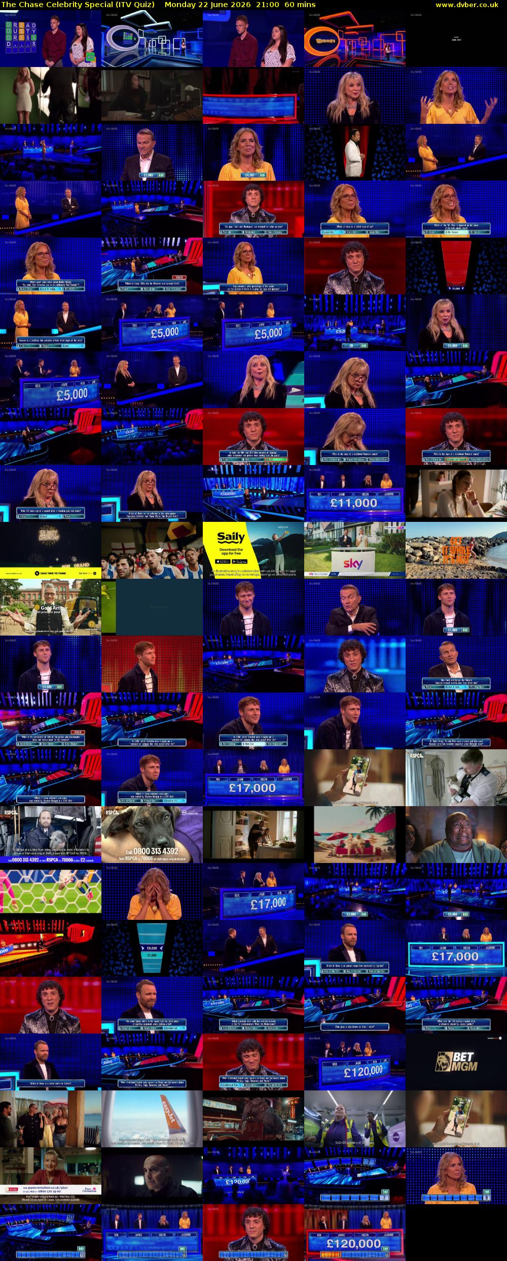 The Chase Celebrity Special (ITV Quiz) Monday 22 June 2026 21:00 - 22:00