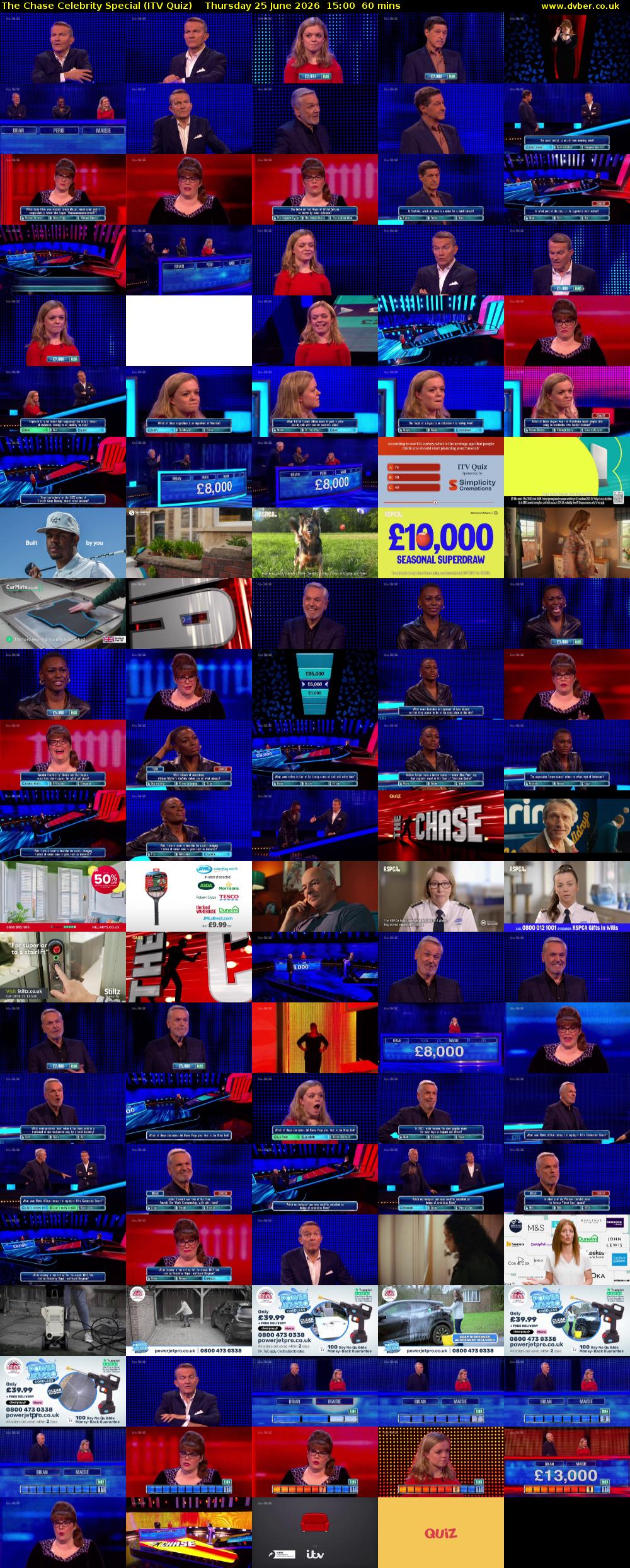 The Chase Celebrity Special (ITV Quiz) Thursday 25 June 2026 15:00 - 16:00