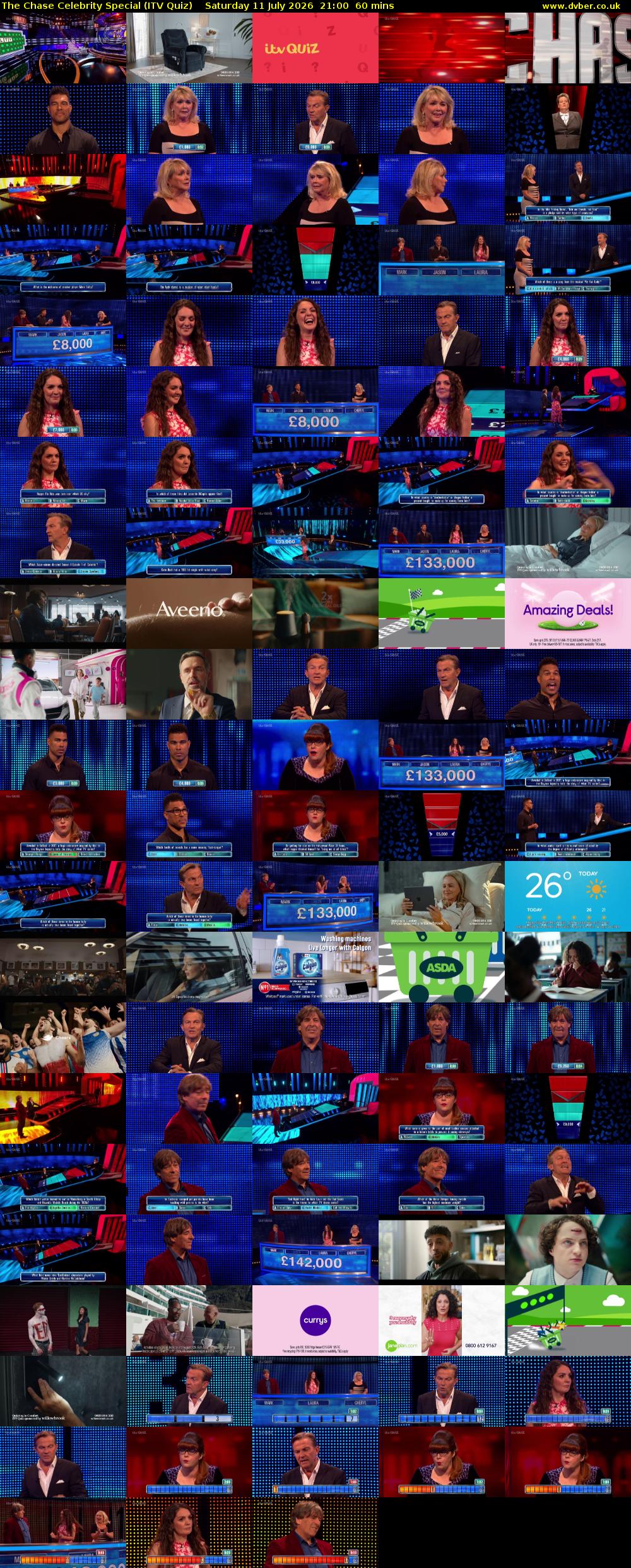 The Chase Celebrity Special (ITV Quiz) Saturday 11 July 2026 21:00 - 22:00