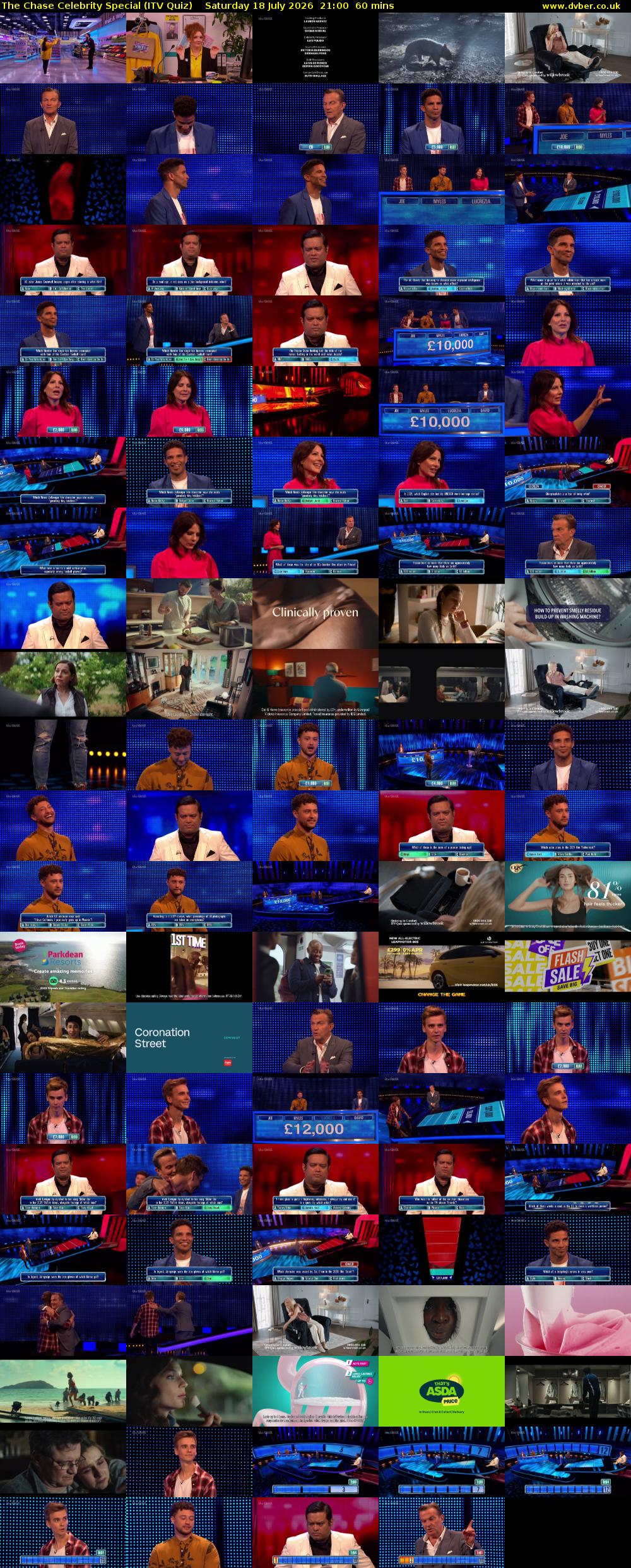 The Chase Celebrity Special (ITV Quiz) Saturday 18 July 2026 21:00 - 22:00