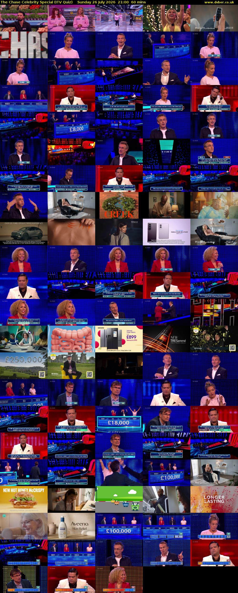 The Chase Celebrity Special (ITV Quiz) Sunday 26 July 2026 21:00 - 22:00