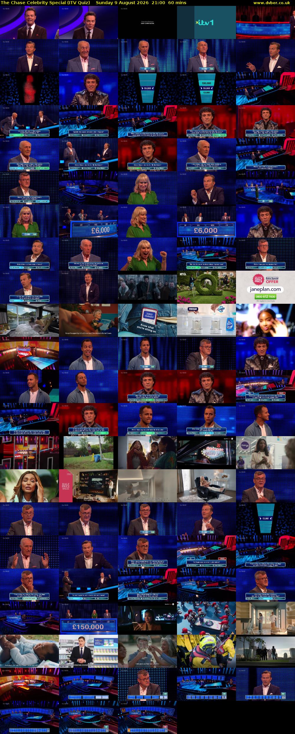 The Chase Celebrity Special (ITV Quiz) Sunday 9 August 2026 21:00 - 22:00