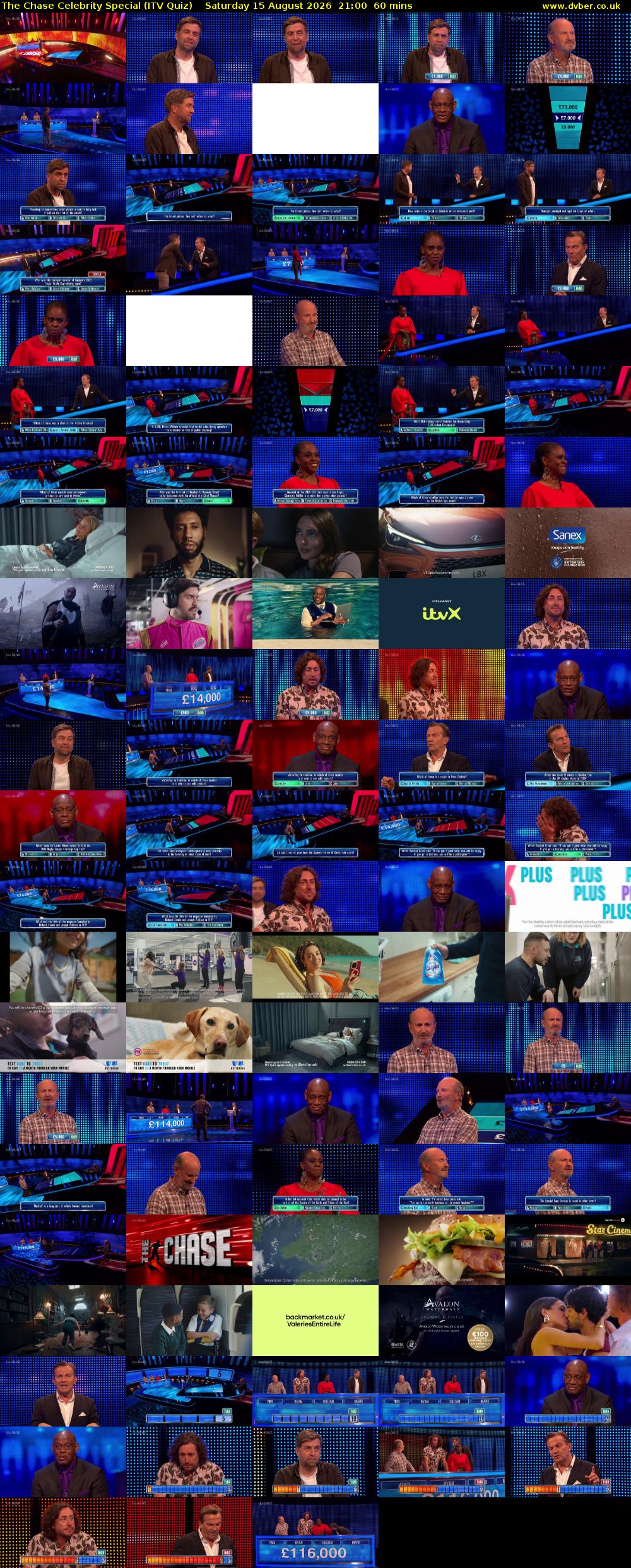 The Chase Celebrity Special (ITV Quiz) Saturday 15 August 2026 21:00 - 22:00