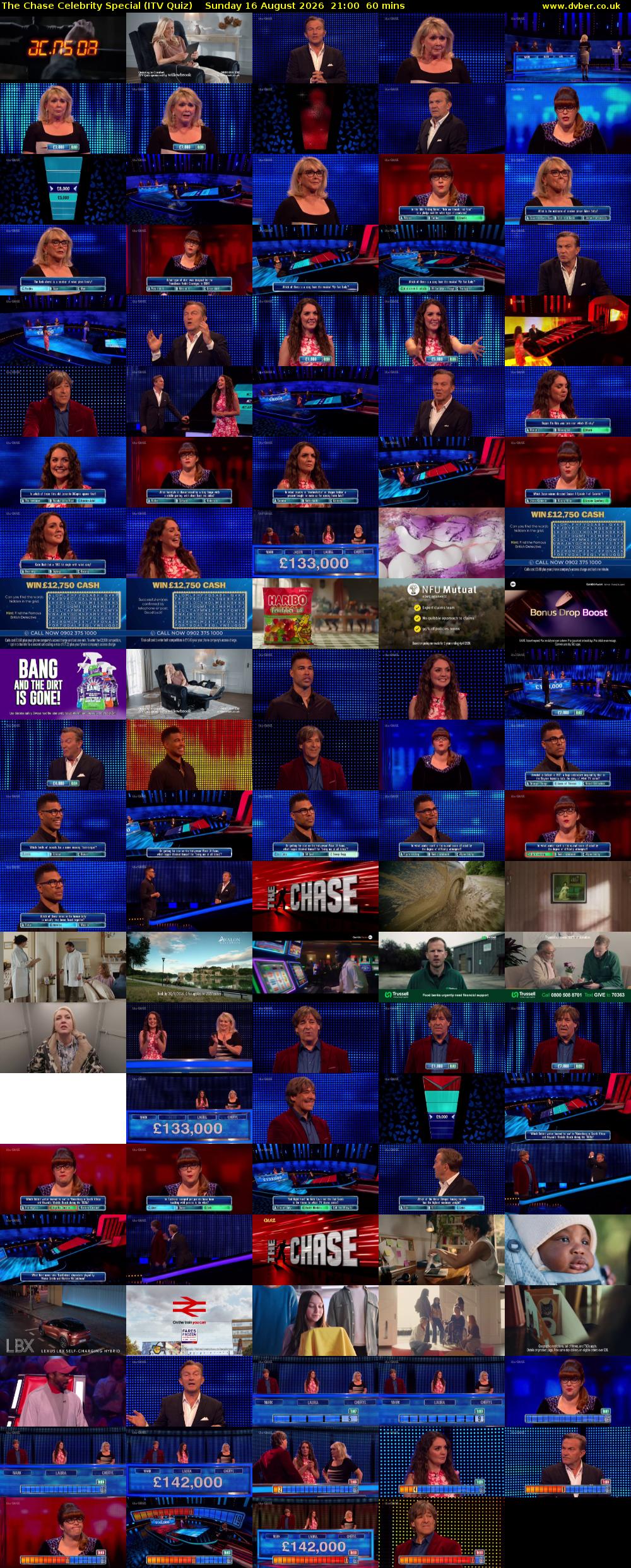 The Chase Celebrity Special (ITV Quiz) Sunday 16 August 2026 21:00 - 22:00