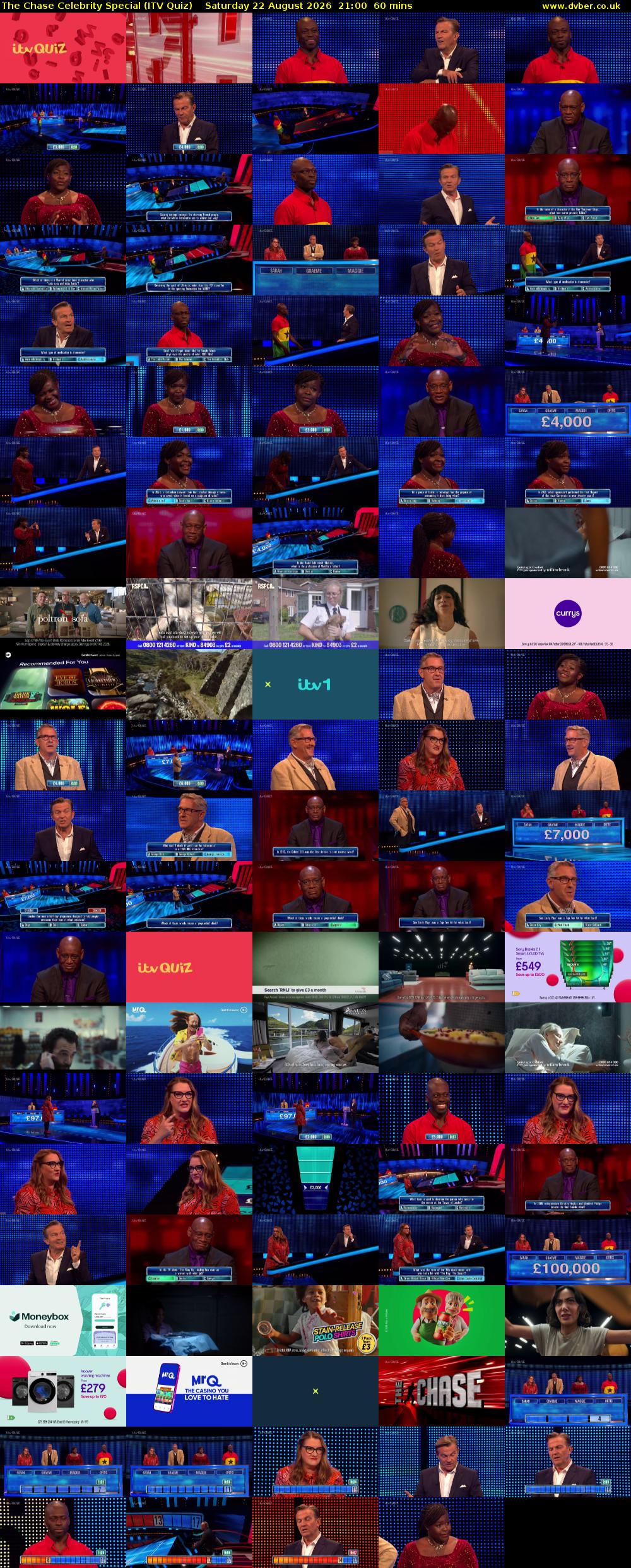 The Chase Celebrity Special (ITV Quiz) Saturday 22 August 2026 21:00 - 22:00