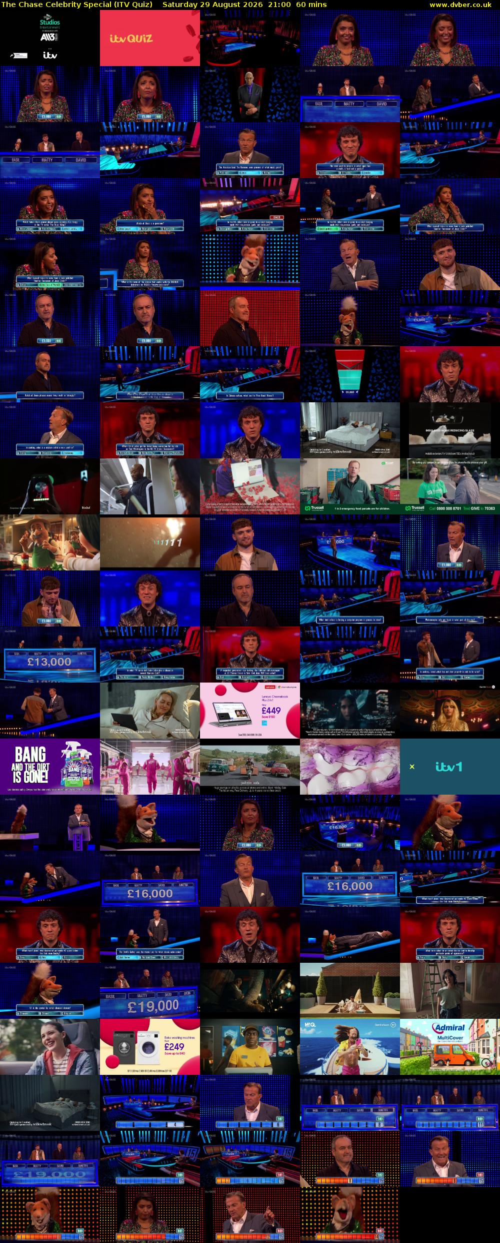 The Chase Celebrity Special (ITV Quiz) Saturday 29 August 2026 21:00 - 22:00