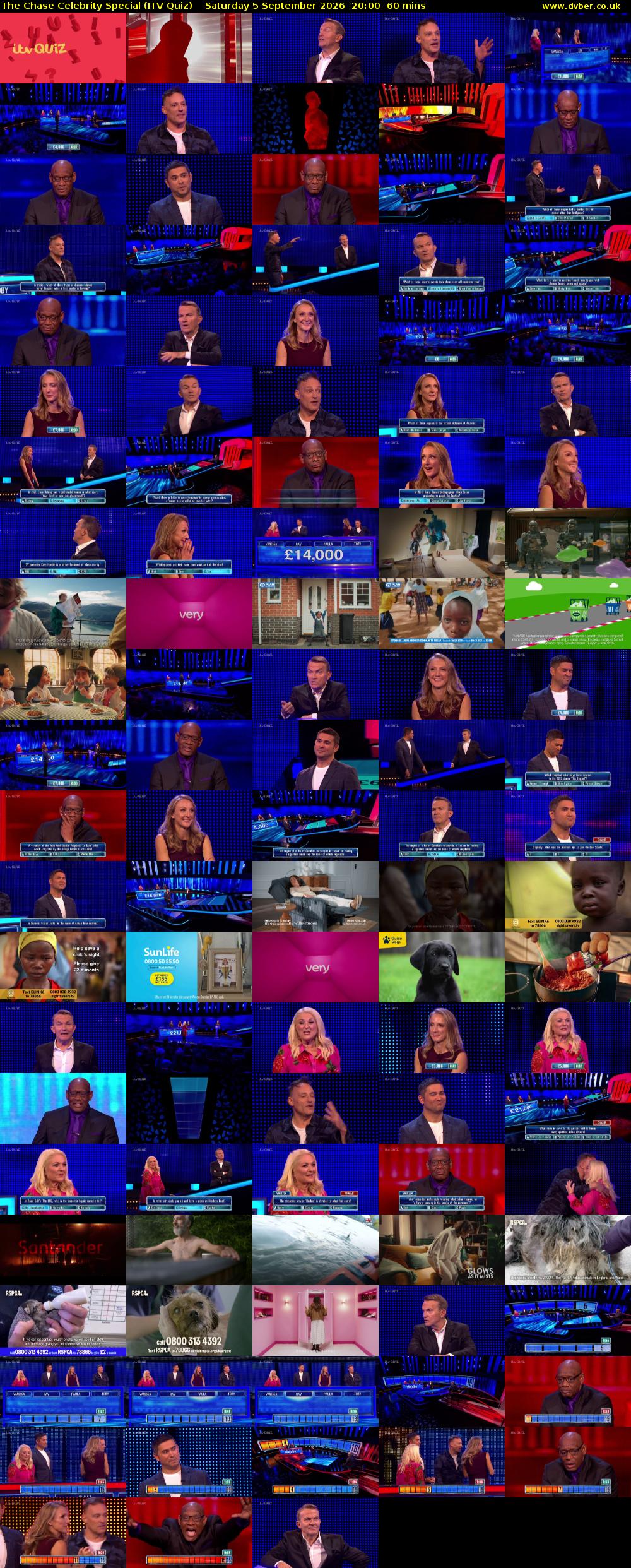 The Chase Celebrity Special (ITV Quiz) Saturday 5 September 2026 20:00 - 21:00