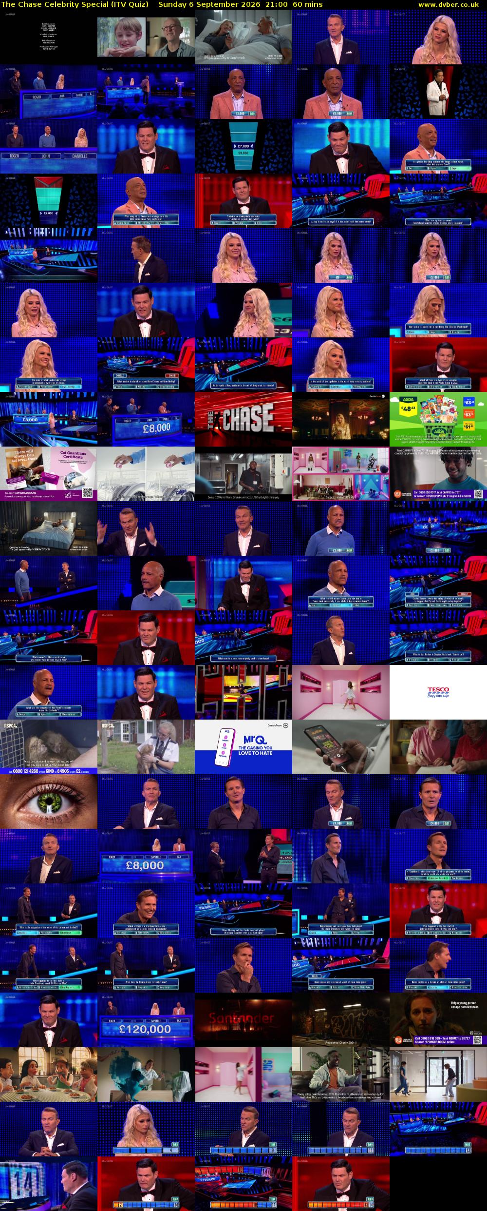 The Chase Celebrity Special (ITV Quiz) Sunday 6 September 2026 21:00 - 22:00