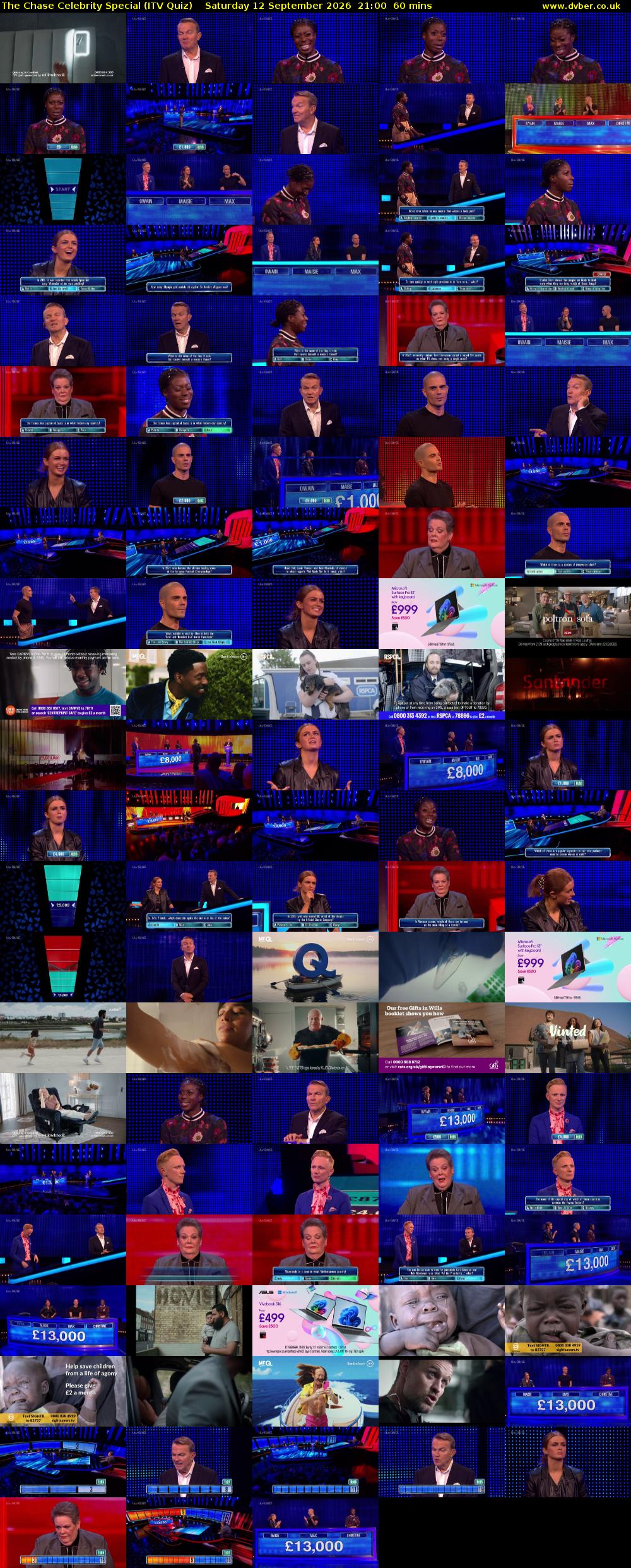 The Chase Celebrity Special (ITV Quiz) Saturday 12 September 2026 21:00 - 22:00
