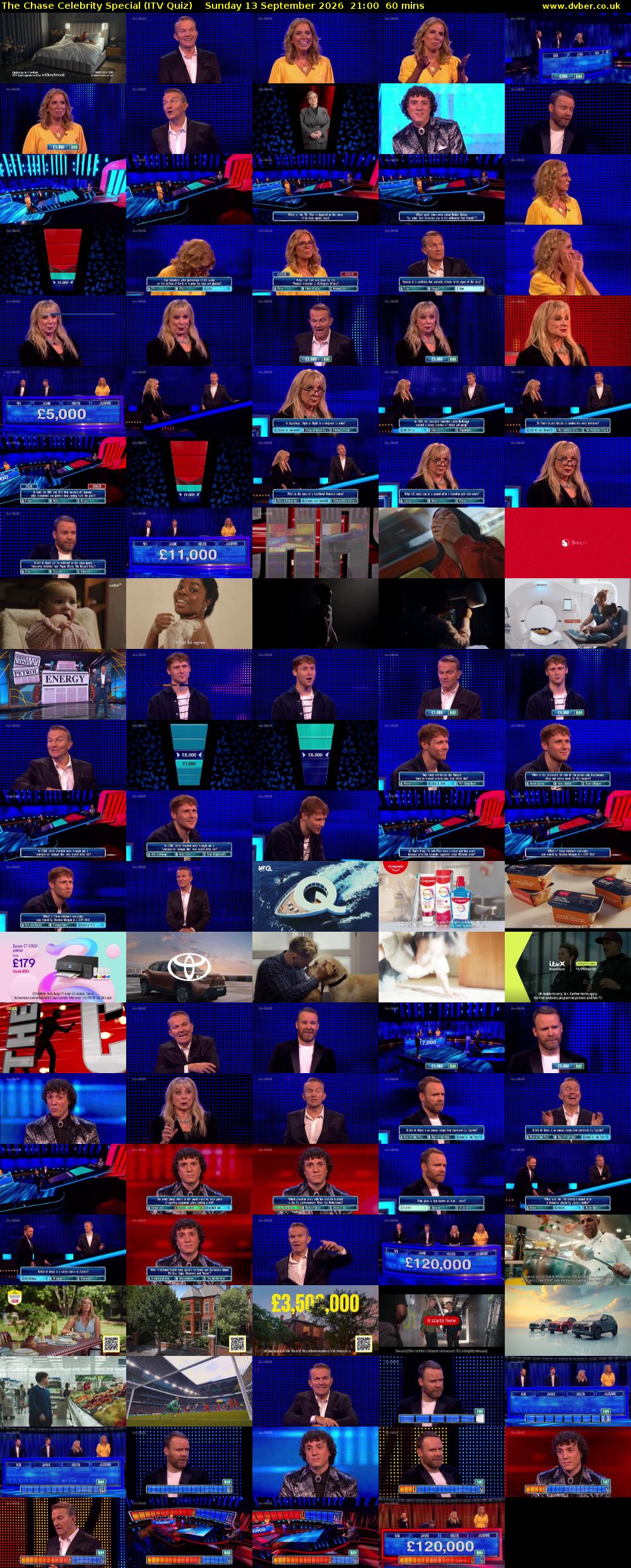 The Chase Celebrity Special (ITV Quiz) Sunday 13 September 2026 21:00 - 22:00