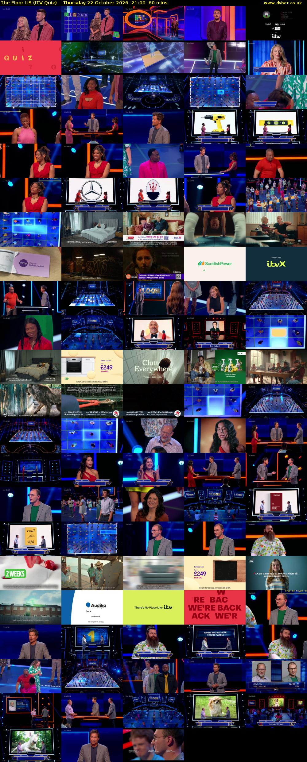 The Floor US (ITV Quiz) Thursday 22 October 2026 21:00 - 22:00