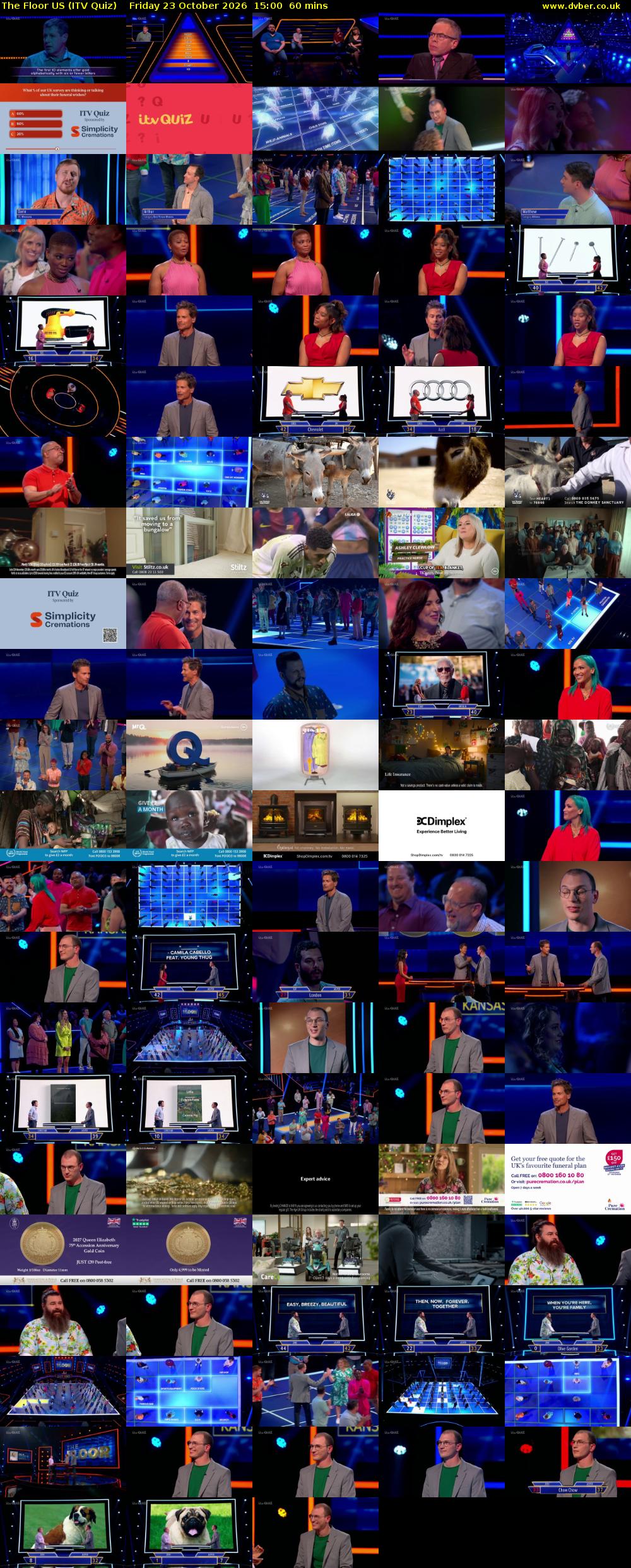 The Floor US (ITV Quiz) Friday 23 October 2026 15:00 - 16:00