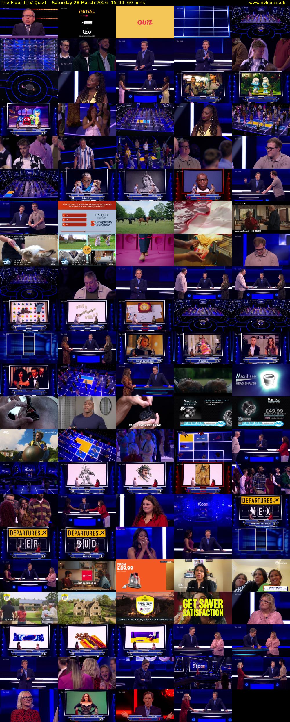 The Floor (ITV Quiz) Saturday 28 March 2026 15:00 - 16:00