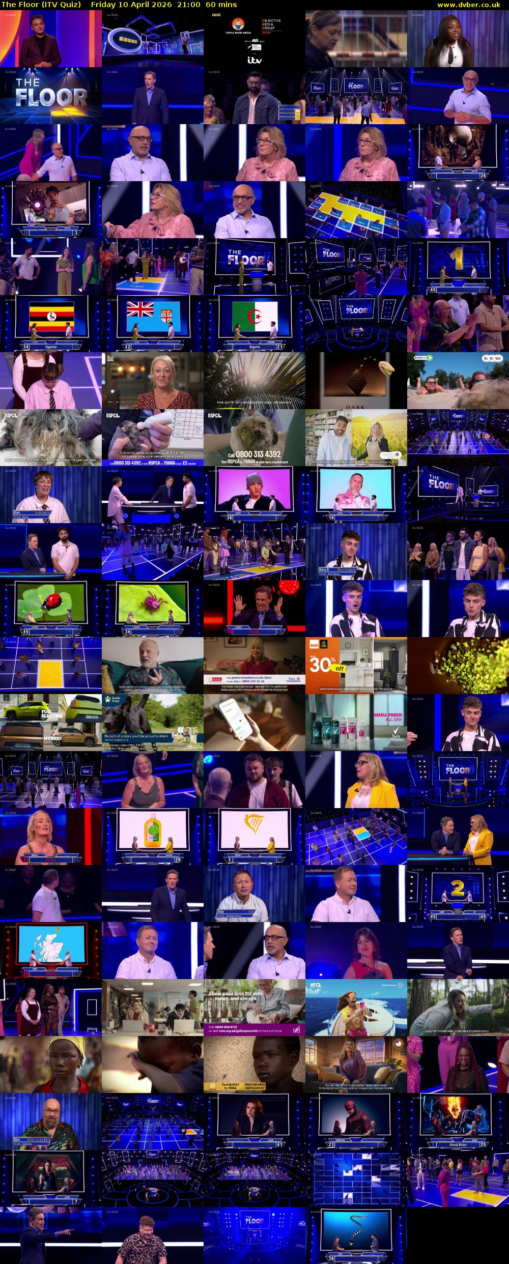 The Floor (ITV Quiz) Friday 10 April 2026 21:00 - 22:00
