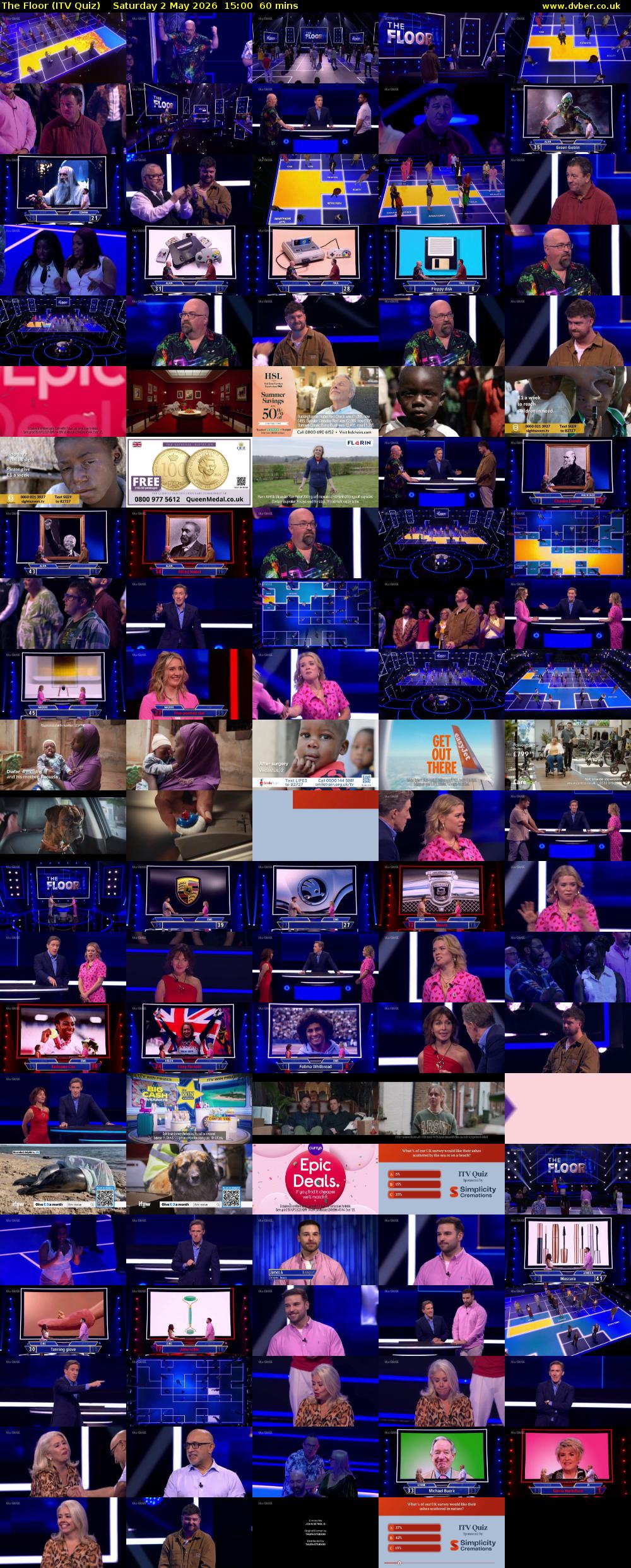 The Floor (ITV Quiz) Saturday 2 May 2026 15:00 - 16:00