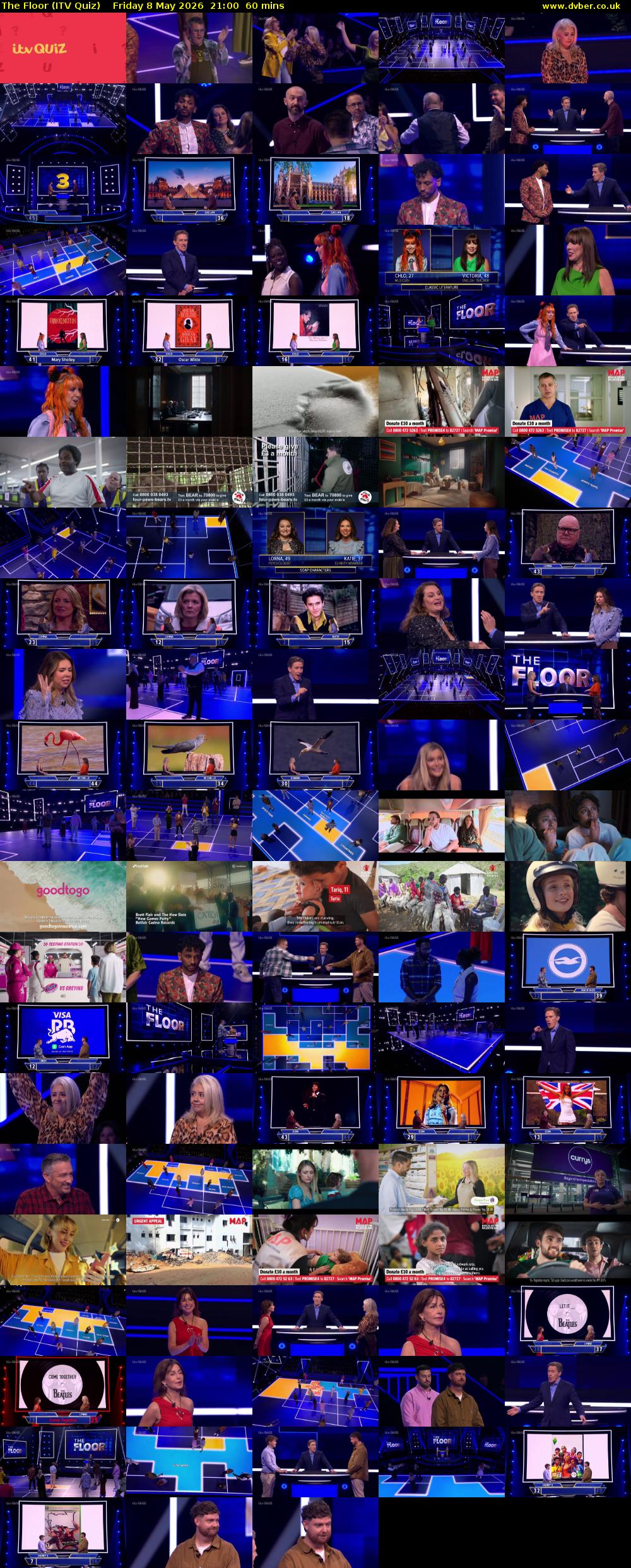 The Floor (ITV Quiz) Friday 8 May 2026 21:00 - 22:00