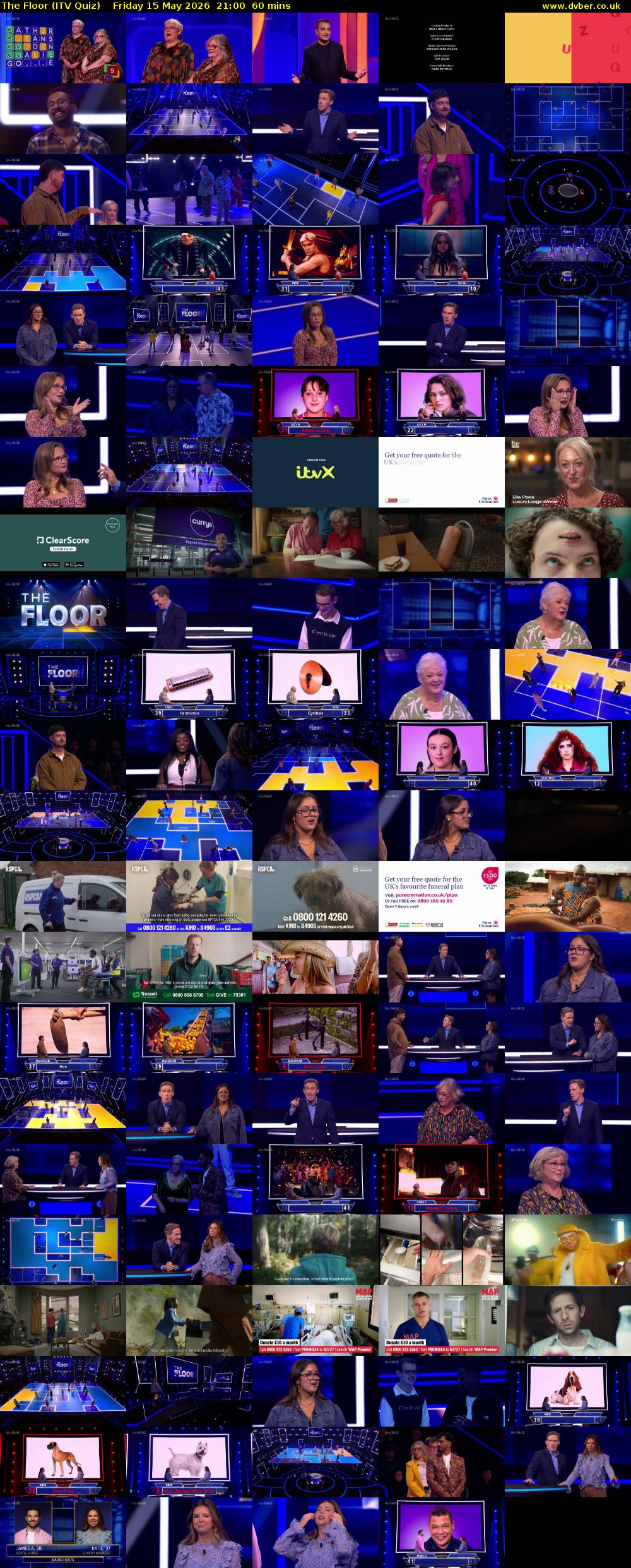 The Floor (ITV Quiz) Friday 15 May 2026 21:00 - 22:00
