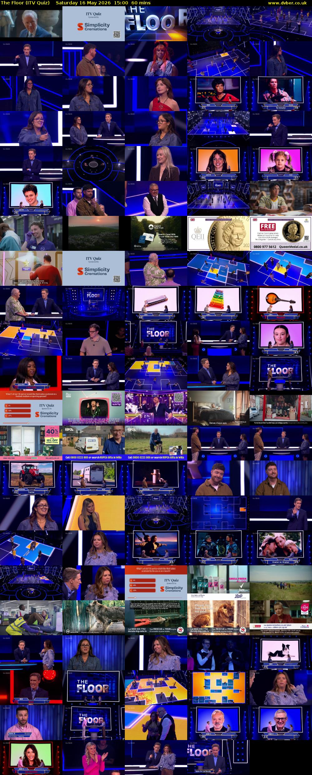 The Floor (ITV Quiz) Saturday 16 May 2026 15:00 - 16:00