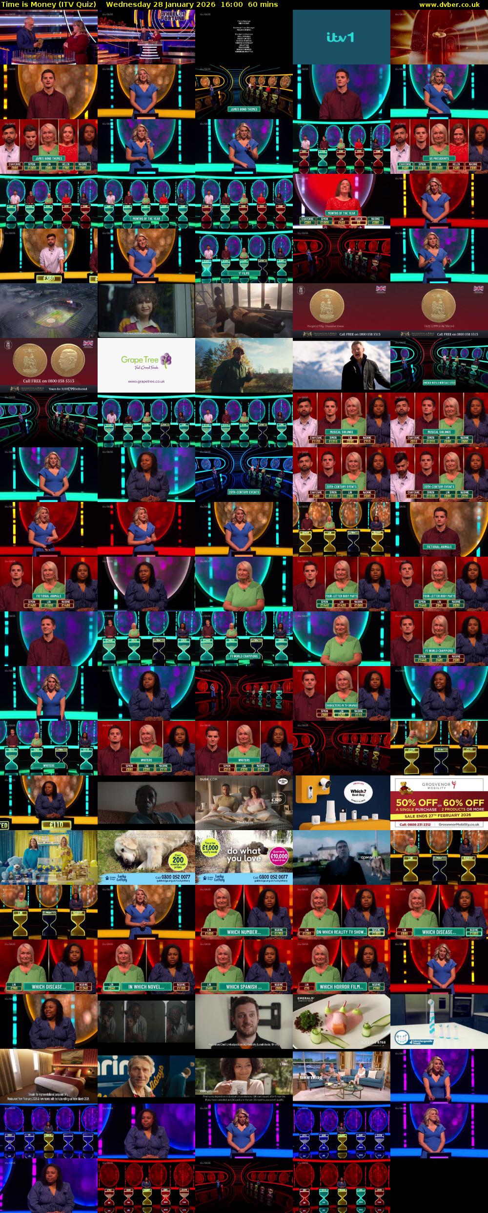 Time is Money (ITV Quiz) Wednesday 28 January 2026 16:00 - 17:00