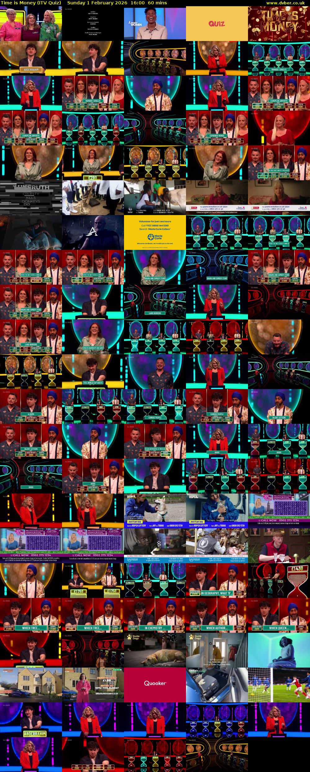 Time is Money (ITV Quiz) Sunday 1 February 2026 16:00 - 17:00