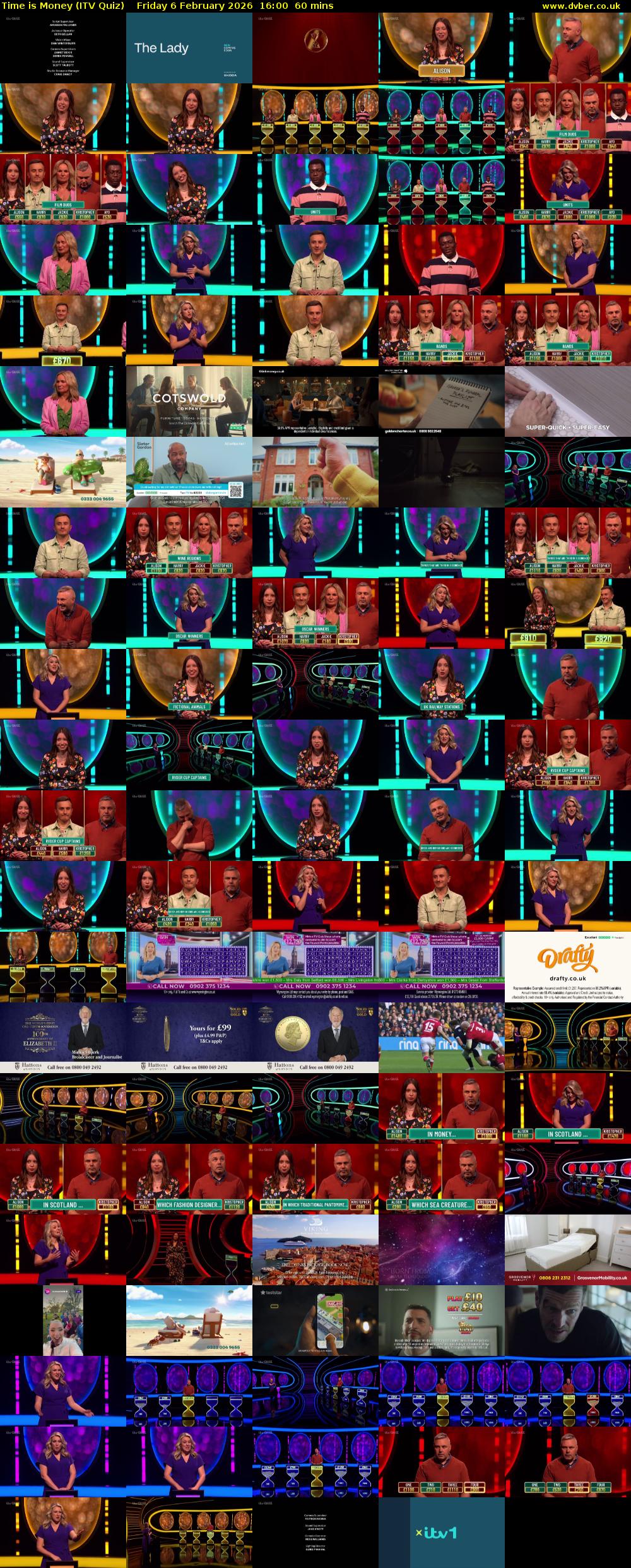 Time is Money (ITV Quiz) Friday 6 February 2026 16:00 - 17:00