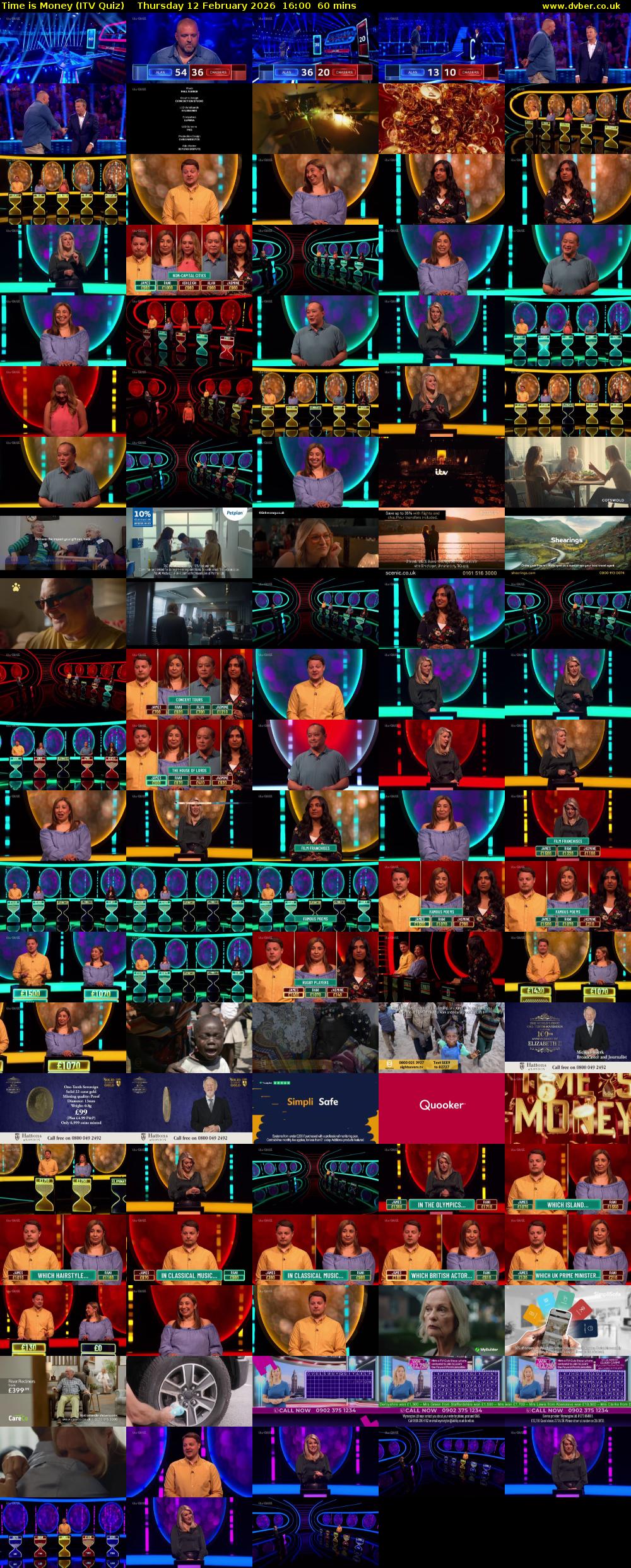 Time is Money (ITV Quiz) Thursday 12 February 2026 16:00 - 17:00