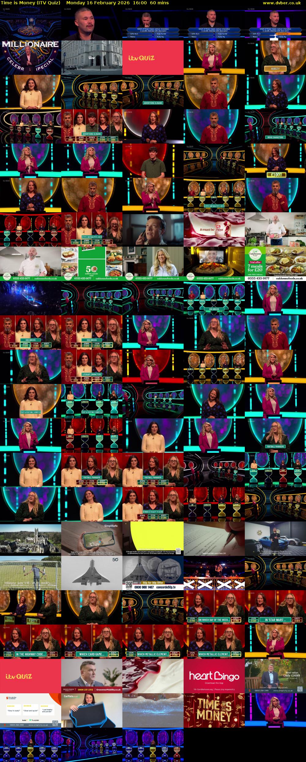 Time is Money (ITV Quiz) Monday 16 February 2026 16:00 - 17:00