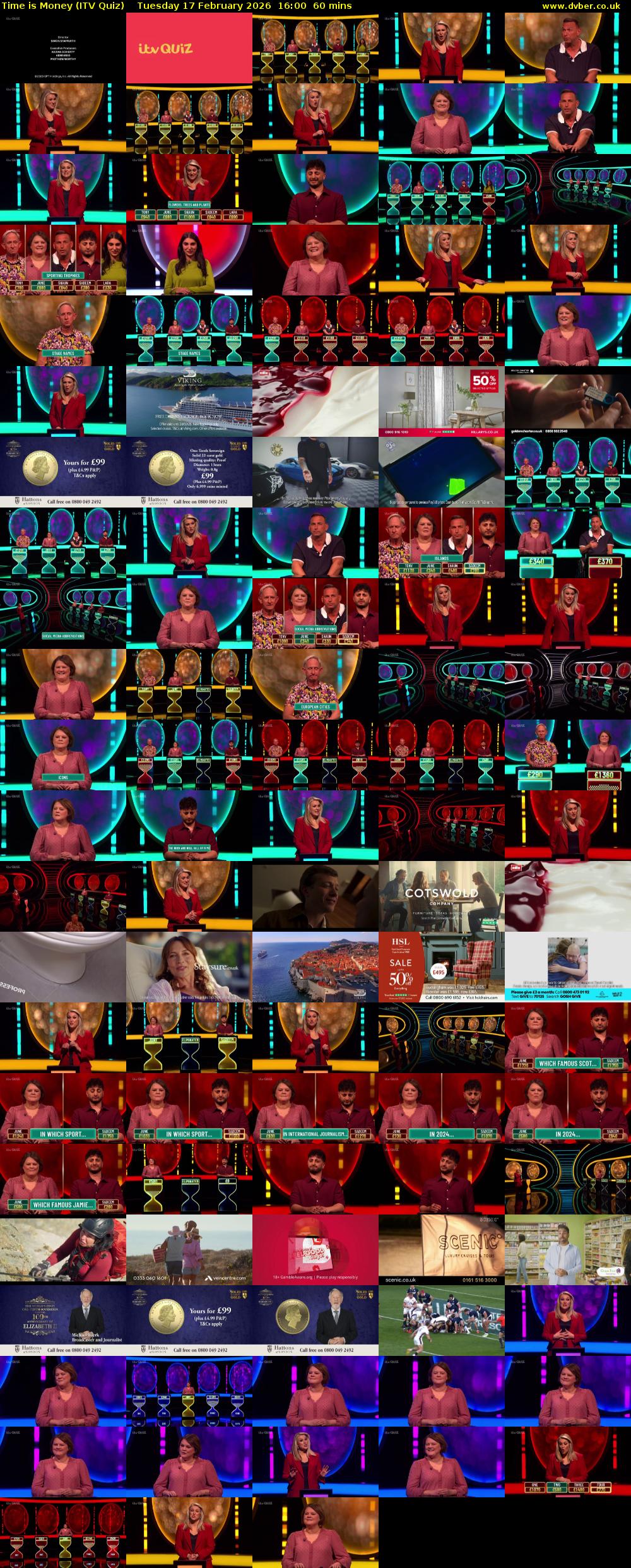 Time is Money (ITV Quiz) Tuesday 17 February 2026 16:00 - 17:00