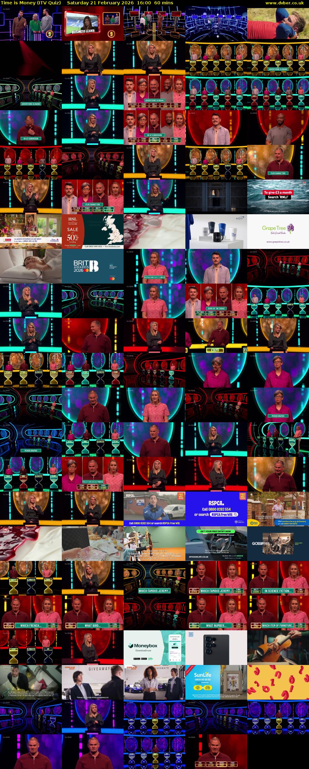 Time is Money (ITV Quiz) Saturday 21 February 2026 16:00 - 17:00