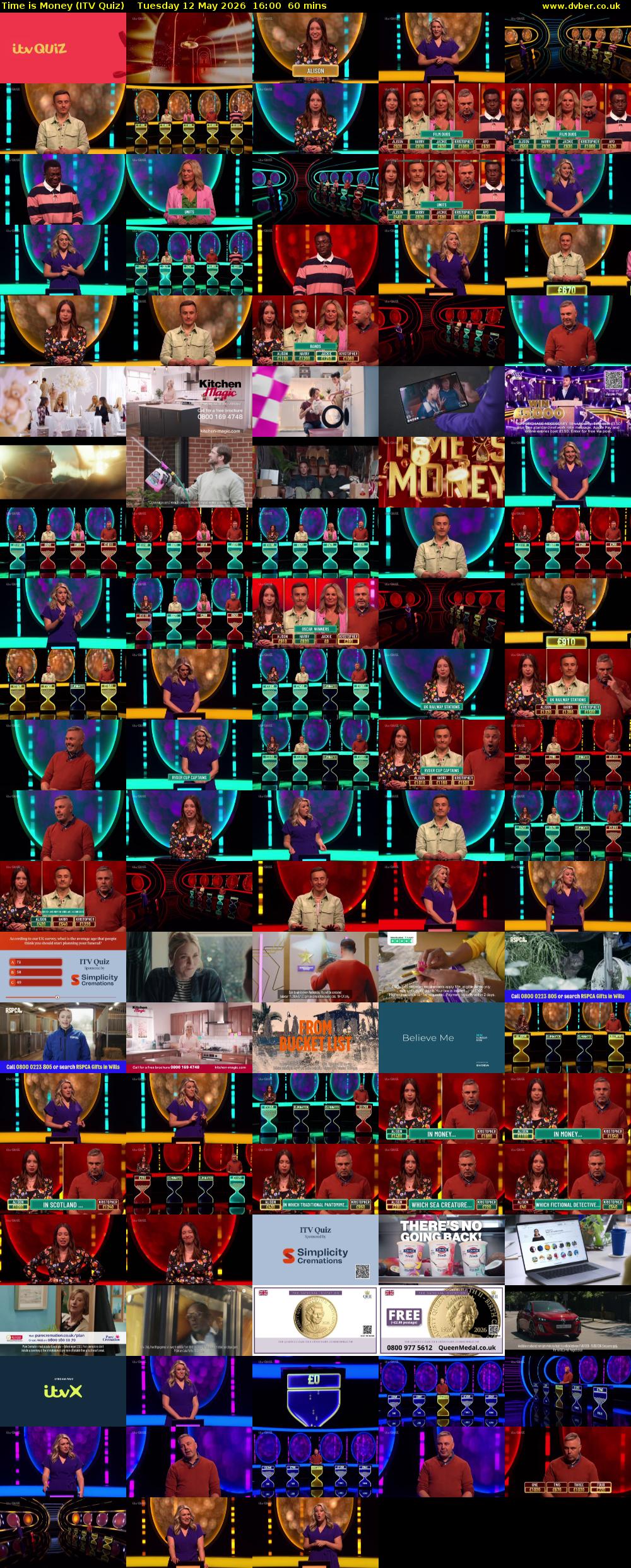 Time is Money (ITV Quiz) Tuesday 12 May 2026 16:00 - 17:00