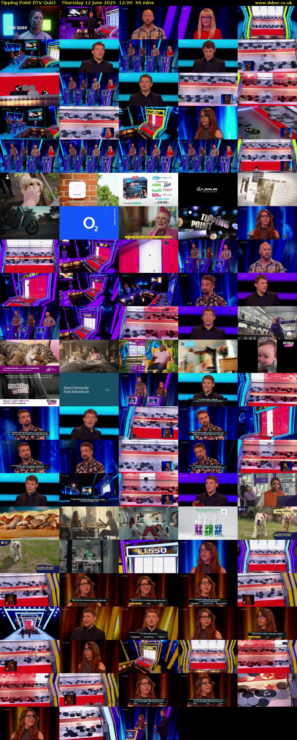 Tipping Point (ITV Quiz) Thursday 12 June 2025 12:00 - 13:00