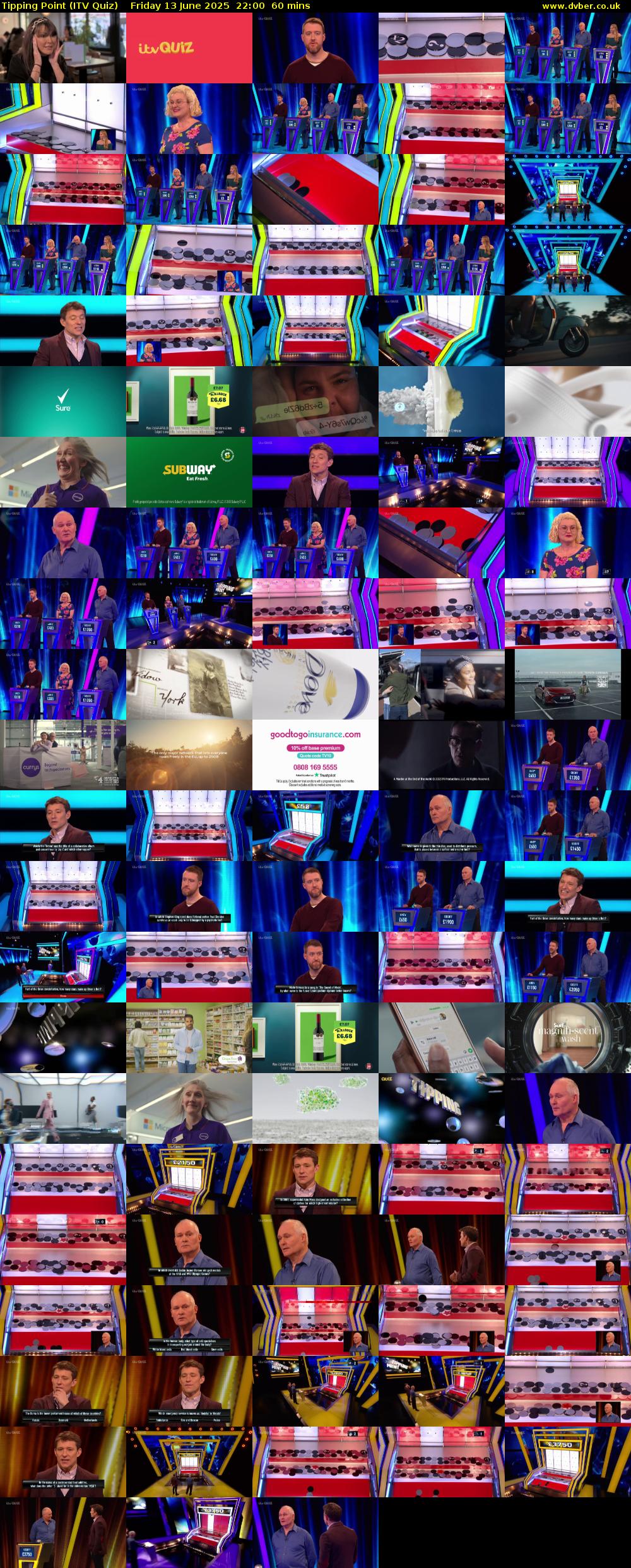 Tipping Point (ITV Quiz) Friday 13 June 2025 22:00 - 23:00