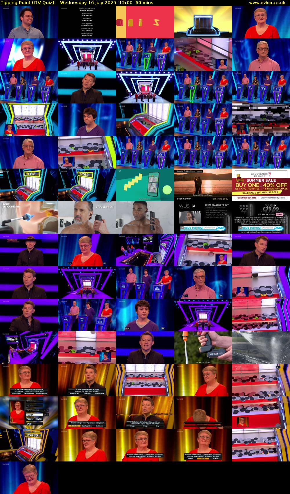 Tipping Point (ITV Quiz) Wednesday 16 July 2025 12:00 - 13:00