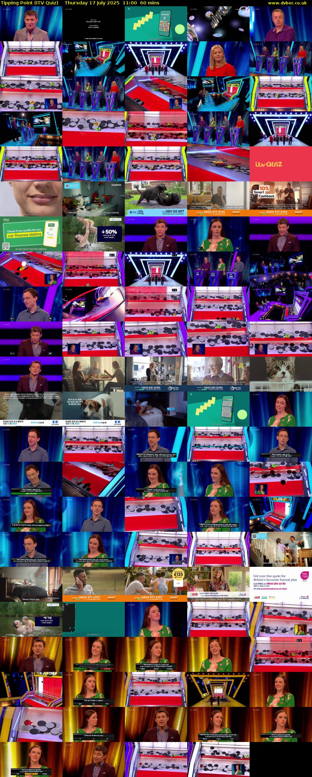 Tipping Point (ITV Quiz) Thursday 17 July 2025 11:00 - 12:00